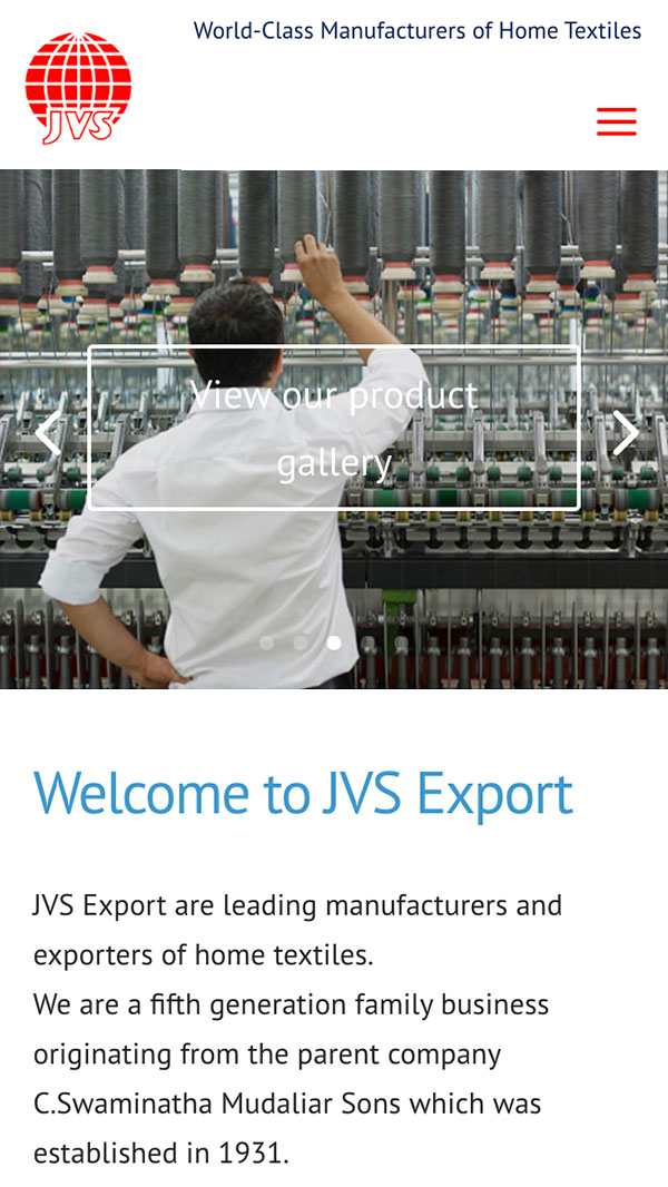 JVS Export mobile screenshot
